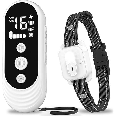 Training Collar for Dogs, Electric Collar for Dogs 3 km Range, Night Light Mode, 1-50 Training Levels, BIP Vibration Shock, Suitable for All Dogs, Waterproof Rechargeable (1/5)