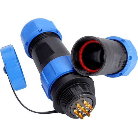 7-poliger, wasserdichter IP68-Luftfahrtstecker, Lötkabel für Inline-Verbindung