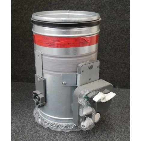 Unelvent – Clapet coupe-feu 2 H circulaire NF D 200 mm – Contacts début/fin de course – Tôle d'acier galvanisé – Joint d'étanchéité à froid