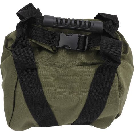 Leerer Fitness- und Krafttrainingssandsack mit Griffen, olivgrün (1/5)