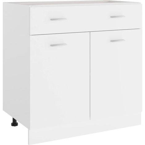 Schubunterschrank Lyon Weiß 80x46x81,5 cm Holzwerkstoff