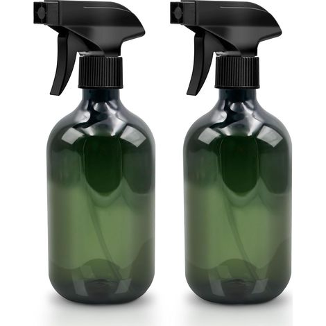 Lot de 2 flacons pulvérisateurs vides 500 ml pour plantes et nettoyage maison, jardin, coiffeur (vert) (1/5)