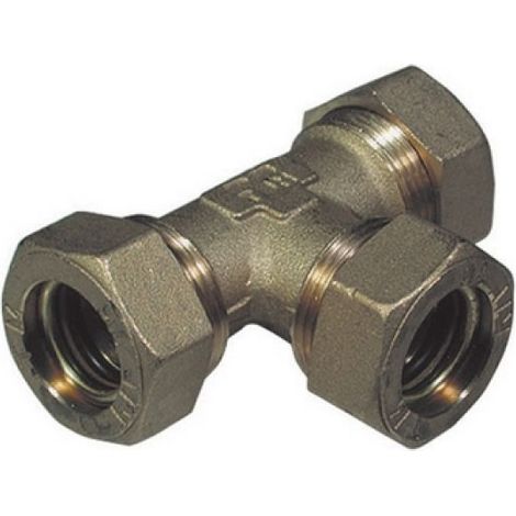 RACCORDO A TEE CON 3 DADI  O-RING TIEMME 12