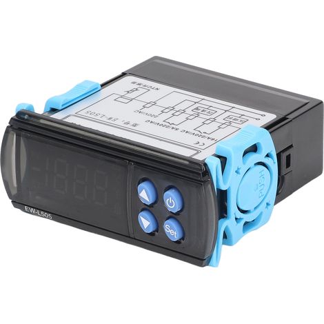Thermostat de régulation AC220V avec alarme surchauffe et protection temporisée compresseur, modèle EW-L505, contrôleur de température précis pour système frigorifique. (1/5)