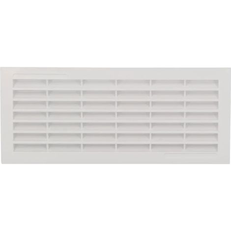 Grille d aération rectangulaire 108 x 254mm à coller ou à visser blanche NICOLL 1B111