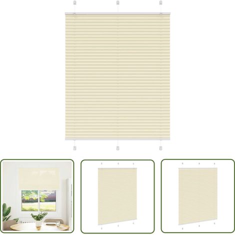 vidaXL Plissee Creme 105x150 cm Stoffbreite 104,4 cm Polyester (1/5)