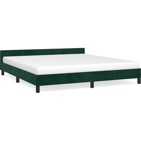 Maison Exclusive - Giroletto senza Materasso Verde Scuro 180x200 cm in Velluto (1/5)