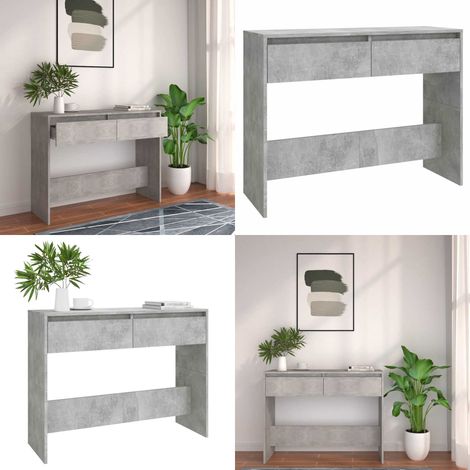 Tavolo Consolle Grigio Cemento 100x35x76,5 cm in Truciolato - Tavolo ingresso - Tavolo da ingresso