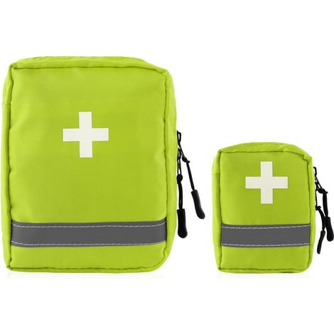 Lot de 2 trousses de premiers secours de voyage avec bandes réfléchissantes de nuit, imperméable