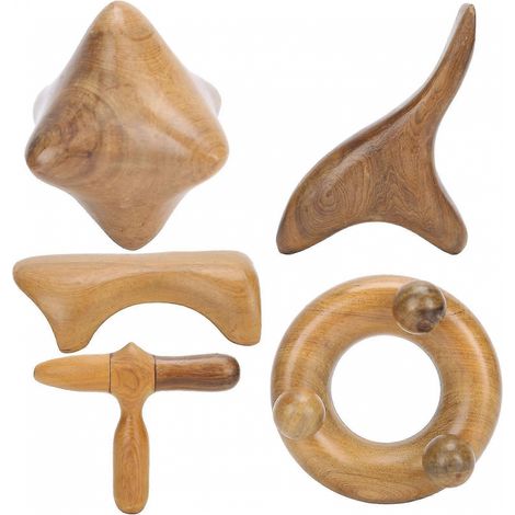 Outil de massage Gua Sha en bois pour la tête, les épaules et le corps - Design en bois parfumé-AquaForge (1/5)