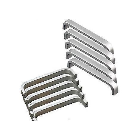 10 Mini-Aluminium-Küchenschrankgriffe, Schubladengriffe, Schlafzimmermöbelgriffe (128 mm) + Schraubendreher