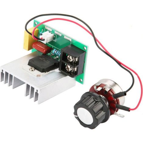Contrôleur Vitesse Moteur AC - 0-220 V - 8000 W - Pour Régulation Tension et Gradation - 1 Pièce (1/4)