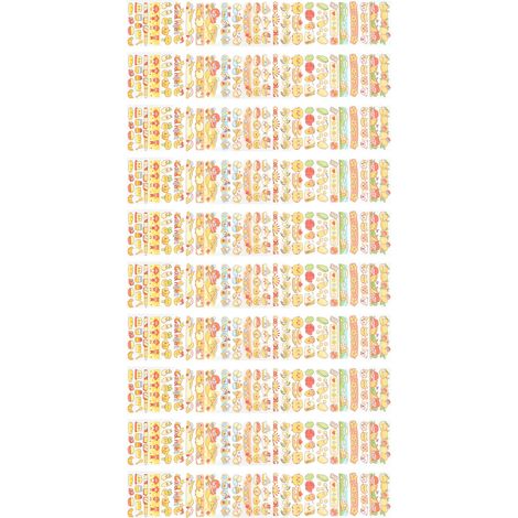 10 feuilles de ruban adhésif PET long, autocollants décoratifs mignons de style dessin animé pour calendrier, type 4