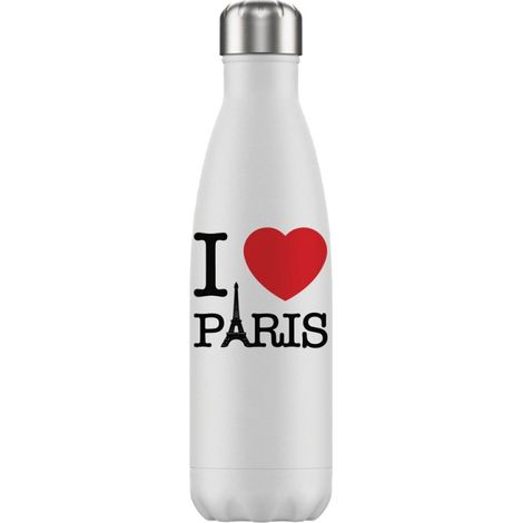 Bouteille I love Paris isotherme en inox
