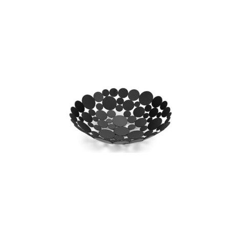 Corbeille à fruits ronde en fer, panier décoratif moderne, noir poudré (1/5)
