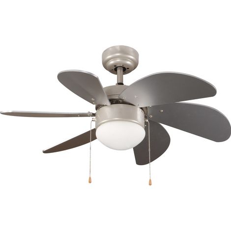 Ventilador de techo con luz Basic Plata (1/4)