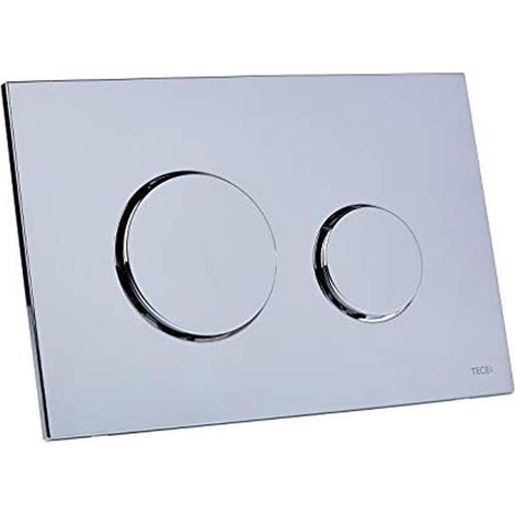 Placca design cromo lucido sottile doppio scarico cassetta 9240626 tece