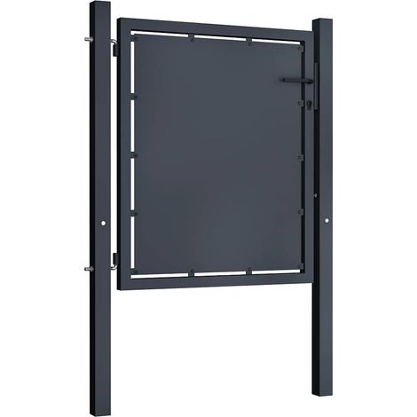 Maison Exclusive - Gartentor aus Stahl 100 x 75 cm Anthrazit (1/4)