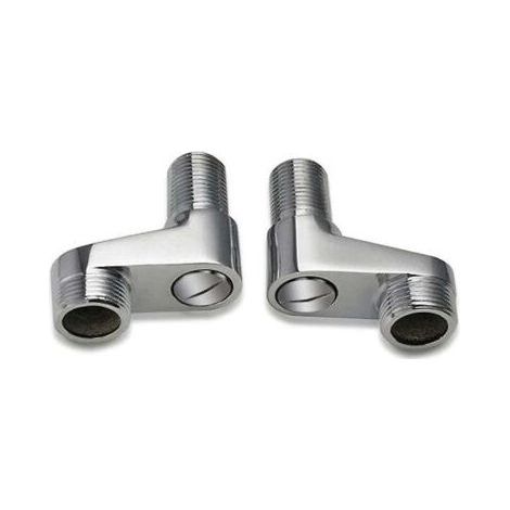 2 adaptadores para grifo de bañera con brazo giratorio ajustable, mangueras de 3/4" y 1/2", grifo de ducha tipo garra, accesorios de grifería de baño de latón macizo. (1/3)
