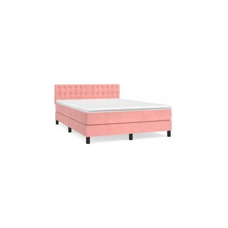 Sommier à lattes de lit avec matelas Rose 140x200 Velours (1/5)
