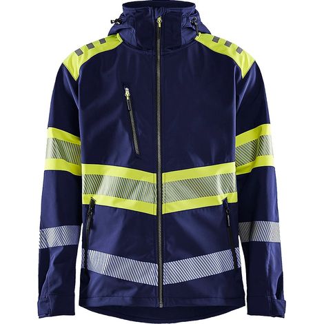 Veste de travail softshell haute visibilité 4494 - Marine/Jaune fluo XXL