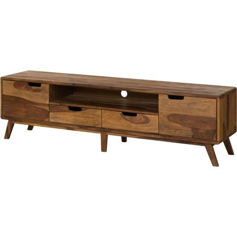 TV-Board Sheesham 180x40x48 natur sandgestrahlt lackiert MALMÖ 2 221