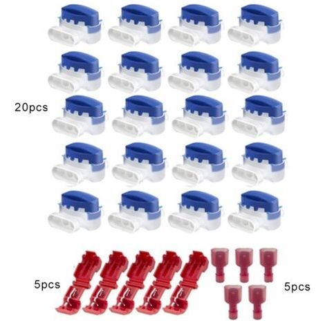 QORVA-Connecteur de câble pour tondeuse robot, 20 pièces, accessoires pour tondeuse robot, kit de 5 clips de câble, tondeuse robot générale (1/5)