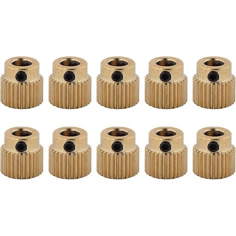 Packung mit 10 Messing-Extruderrädern mit 26 Zähnen für CR-10, CR-10S, Ender 3 und Ender 3 Pro.
