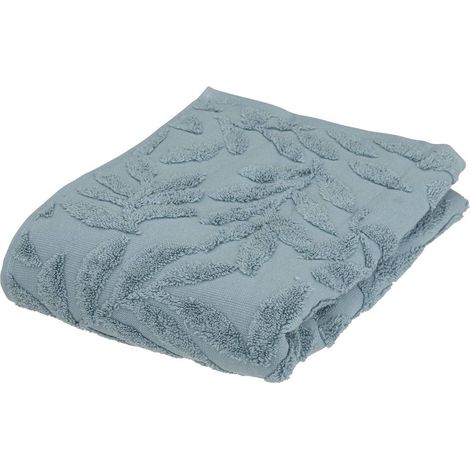 Lenzuolo doccia vista mare in cotone blu 70x130cm - Atmosphera créateur d'intérieur (1/3)