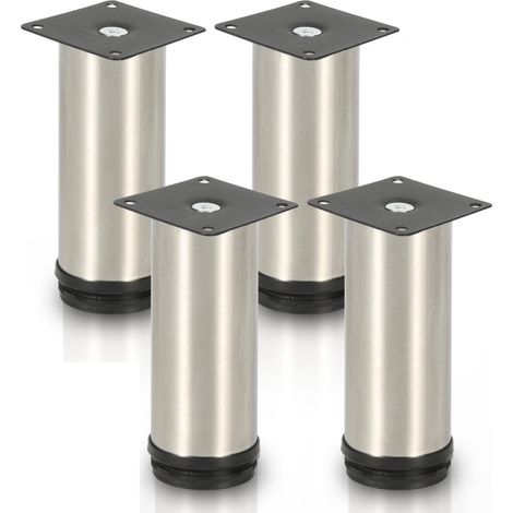 4X Gambe di mobili 15CM Gamba di supporto del divano in acciaio inox regolabile Armadio Gamba di divano Gambe di letto (1/5)