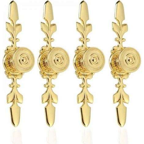 Pcs (Gold) Vintage Style Zinc Alloy Drawer Pulls Furniture Pull Knob for Drawer, Cabinet, Cupboard, Wardrobe with Screws Home Decor (1/5)