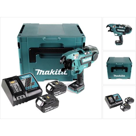 Makita DTR 180 RMJ Akku Bewehrungsverbinder 18V Brushless für 0,8mm Bindedraht im Makpac + 2x 4,0Ah Akku + Ladegerät