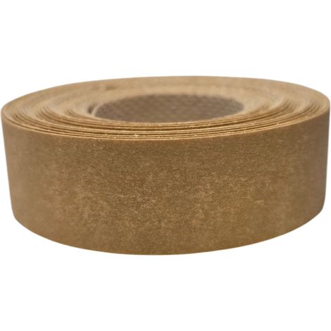 1x Bande de Chant Thermocollant 21mm x 5m Epaisseur 0,50mm Mélaminé Facile à Appliquer Bricolage Étagère Meuble Panneau Bois Durable, Kraft Clair (1/3)