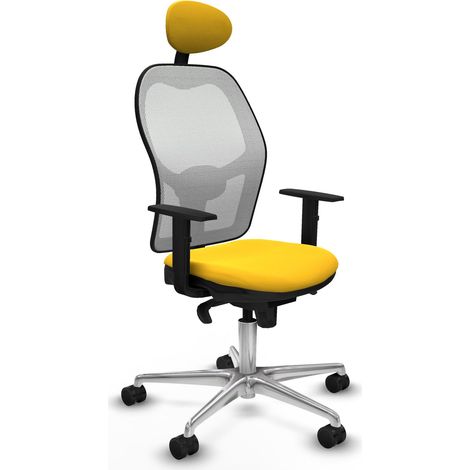 Piqueras y Crespo Jorquera Silla de oficina amarilla confortable (1/3)