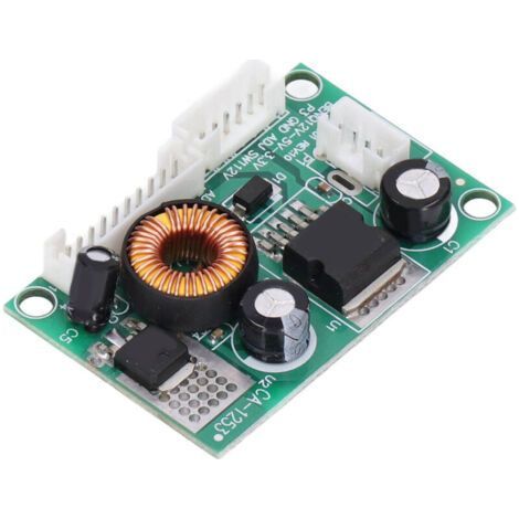 2 Pieces 12V to 5V/3.3V Voltage Converter Module with LCD Display and 3 Interfaces, PCB Power Board (1/5)