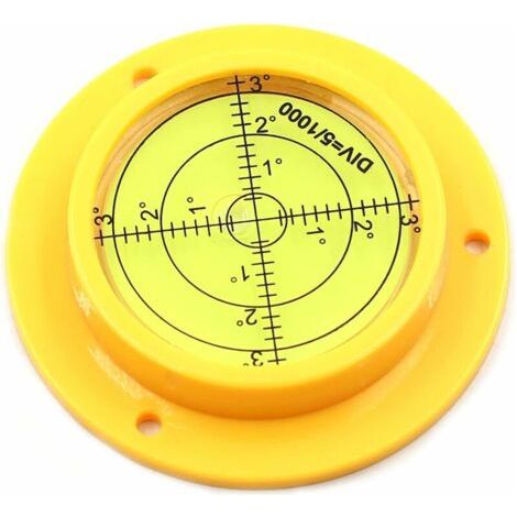 Niveau à bulle circulaire haute précision 90 mm avec trous de montage pour camping-car (1/4)