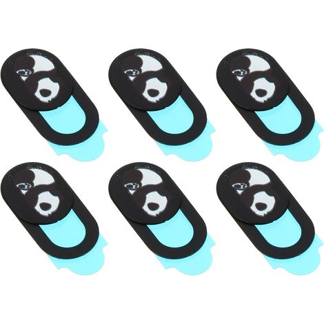 6 Pièces Cache de Caméra Web Ultra Fin en Abs Design Cartoon pour Ordinateur Portable, Protection de Confidentialité Coulissante et Légère, Adapté la Webcam (1/5)