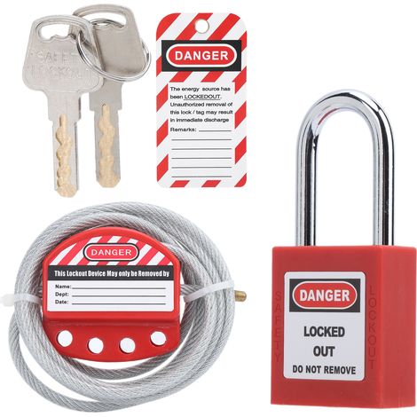 Serrure à câble en acier inoxydable 6mm, longueur 38mm avec 4 trous de sécurité (1/5)