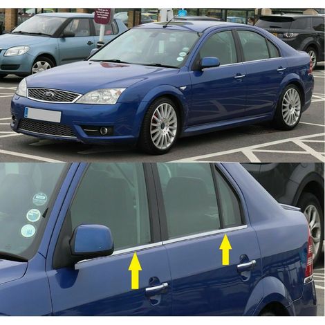 Ford Mondeo MK III Mk3 HB - molduras cromadas para ventanas (1/5)