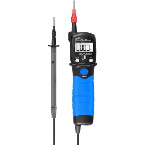 Multimètre numérique portable avec rétroéclairage et affichage LCD, voltmètre DC/AC, testeur de continuité, testeur de diode et de résistance, 1 pièce (1/5)