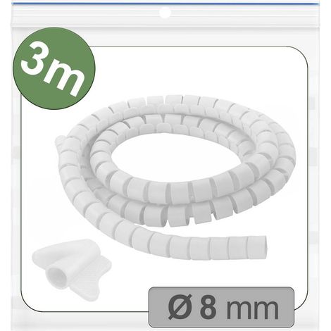 Quadrios 25CA742 25CA742 Gaine pour câbles 8 mm (max) blanc 3 m