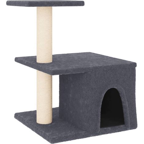 vidaXL Albero per Gatti con Tiragraffi in Sisal Grigio Scuro 48 (1/5)