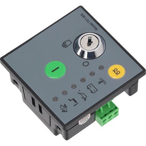 Kompaktes Generator-Startmodul, geräuscharm, robuste Bauweise, manuelles Bedienfeld mit LED-Taste für das Generatoraggregat. (1/5)