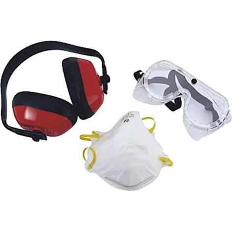 Cogex - sicherheitsset - brille - maske - ohrenschützer - set 3tlg. - 77501 - 3219510775316