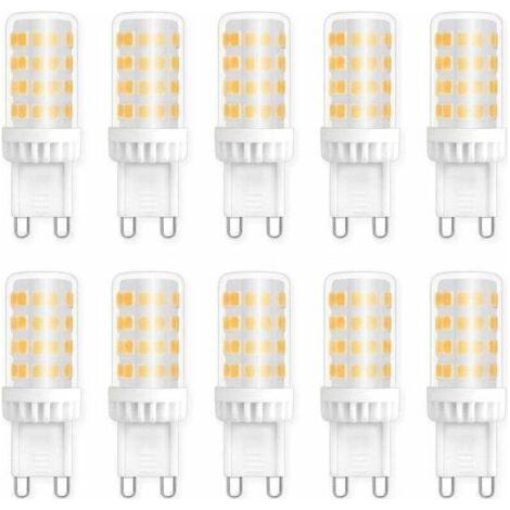 G9 5W LED Bulbs, Equivalent to 40W/50W Halogen Light, 450LM, Neutral White 4000K, AC 220V, Standard G9 Base, Energy Saving, for Ceiling Lighting, Kitchen, Bedroom, Living Room, Pack of 10