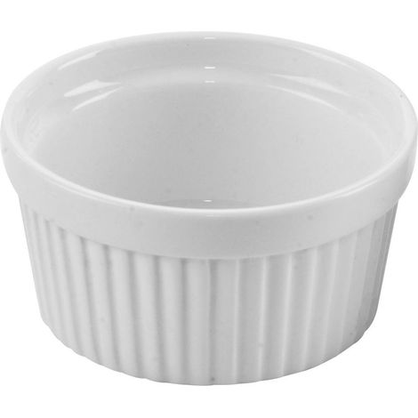 Weiße Porzellan-Backschüssel, 9 cm, 150 ml (1/4)