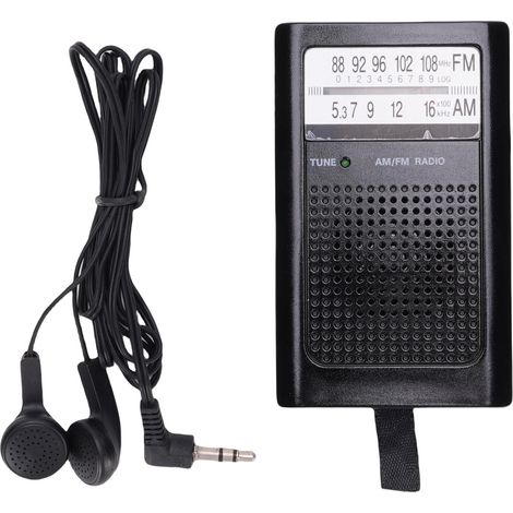 Radio AM FM Portable Analogique Compacte 90g Tuner Manuel Antenne Intégrée Haut-parleur Idéal Seniors Marche Jogging Pile (1/5)