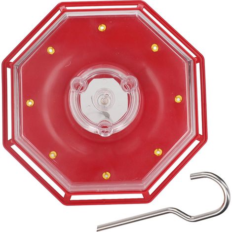 Distributeur de Nectar 8 Fleurs Anti-Fuite pour Colibris - Mangeoire Extérieur avec Crochet, Décoration de Jardin (1/5)