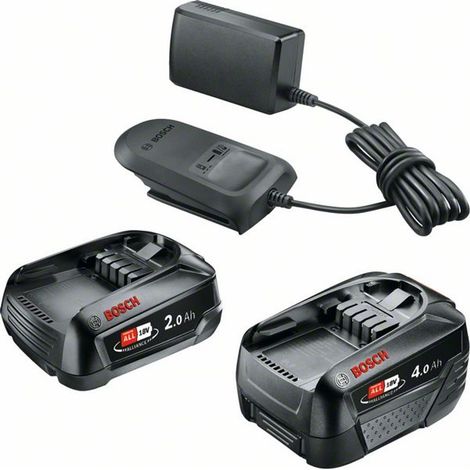 Bosch Systemzubehör 18 V Lithium-Ionen Starter-Set 18V (2.0 Ah + 4.0 Ah + AL 18V-20) (1/3)