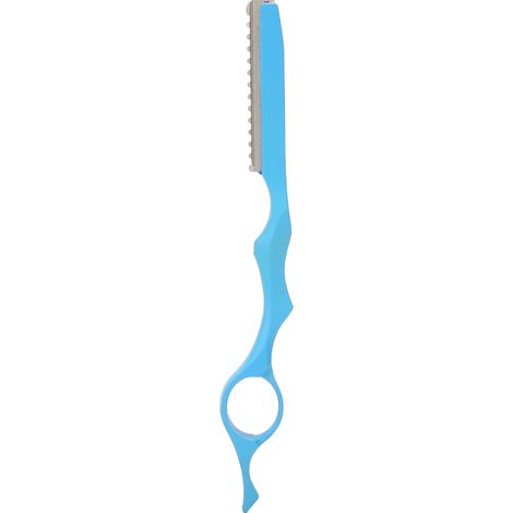 Rasoir à cheveux effiler, rasoir de coiffure professionnel, couteau de coupe, rasoir de texturisation, rasoir bleu (1/5)